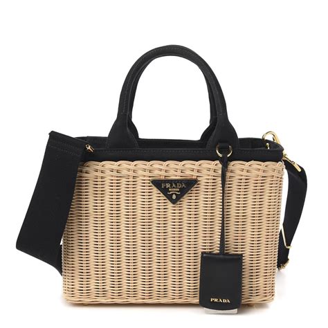 prada wicker shoulder bag|used wicker prada handbags.